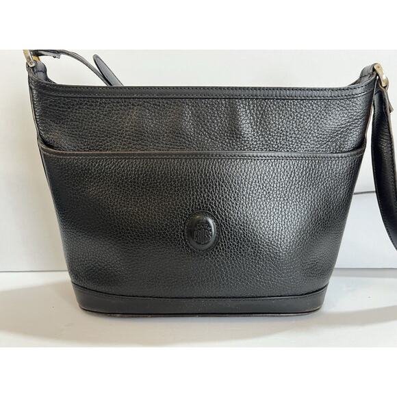 Vintage Black Mark Cross Small Bucket Handbag Purse - Picture 2 of 8